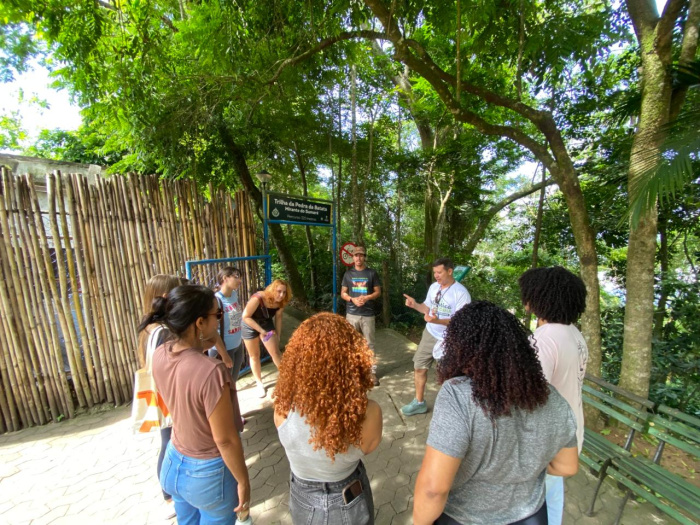 Estudantes da Ufes realizam aula de campo sobre sustentabilidade no Parque da Fonte Grande