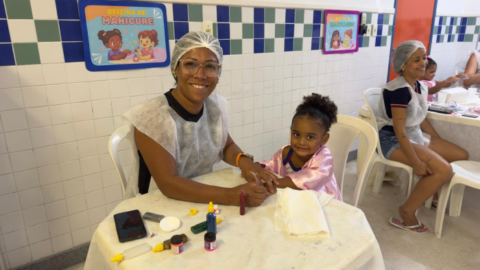 Spa dos Sonhos no CMEI TI Álvaro Fernandes Lima, em Bela Vista