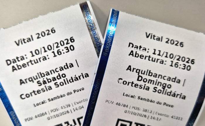 Ingresso solidário Vital 2026